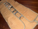 New Old Stock  1950's Vintage Heavy Duty Canadian Military Canvas and Leather Tool Roll - Cardon Tools
