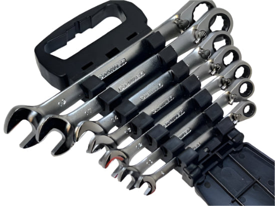 Stanley 7pc Metric DuraMax Drive reversible Combination Ratcheting Wrench Set 8,10,12,13,14,17,19mm - Cardon Tools