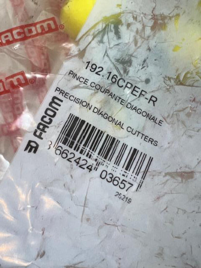 FACOM 145mm Diagonal Cutting Pliers c/w Return Spring & Offcut Retainer FLUO - Cardon Tools