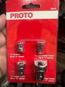 New Proto 4 Piece Ratcheting Wrench Ratchet Adapter Set Fractional JHA4S - Cardon Tools