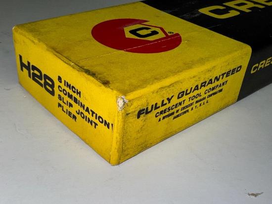 New Old Stock  1960's  Vintage CRESCENT USA Made CEE TEE 8" Slip Joint Pliers NEW IN BOX - Cardon Tools
