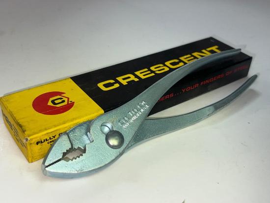 New Old Stock  1960's  Vintage CRESCENT USA Made CEE TEE 8" Slip Joint Pliers NEW IN BOX - Cardon Tools