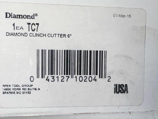 New Old Stock  Farriers DIAMOND USA Made TC7 CLINCH CUTTER - Cardon Tools