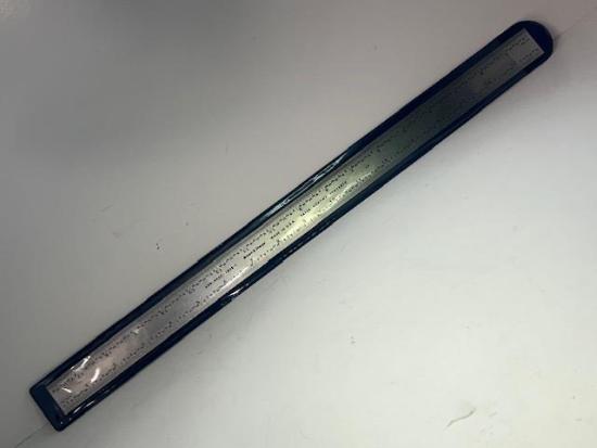 New Old Stock Brown & Sharpe USA 18" Satin Chrome Tempered Combination Square Blade Rule - Cardon Tools