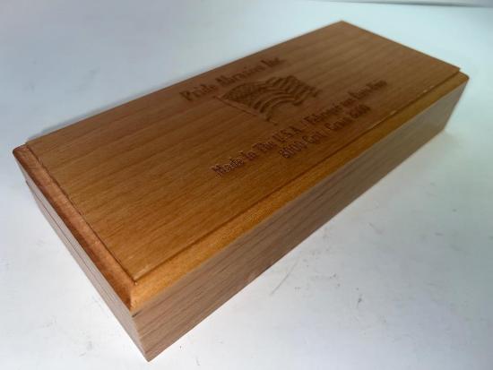 Pride Abrasives USA Made CERAMIC 8000x Water Stone with CHERRY Wood  Box - Cardon Tools