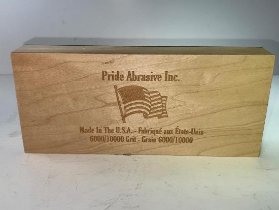 Pride Abrasives USA Made CERAMIC 6000x / 10000x  Water Stone with Wooden Box - Cardon Tools