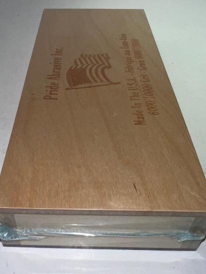 Pride Abrasives USA Made CERAMIC 6000x / 10000x  Water Stone with Wooden Box - Cardon Tools