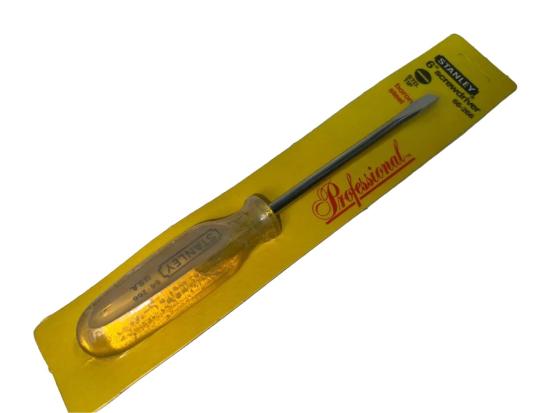 New Old Stock 1987 USA Made Stanley Professional 6"  Slot Screwdriver 66-266 BORON Steel - Cardon Tools