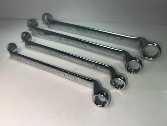Facom OGV 4pc Set DEEP OFFSET  Box End SAE Wrench Set 7/16"- 7/8" 55A Series - Cardon Tools
