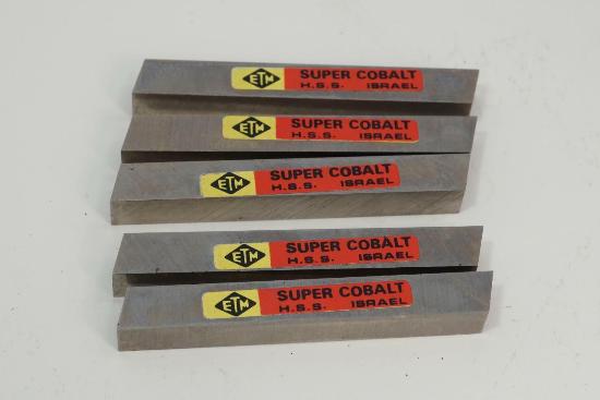 5 ETM Israel Super Cobalt HSS Square Lathe Cutter Tool Bit 5/16" x 2-1/2" - Cardon Tools