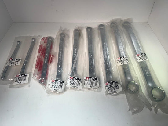 Facom 56L Series 9pc 10° Offset LONG Box End SAE Wrench Set 5/16" to 1-1/4" - Cardon Tools