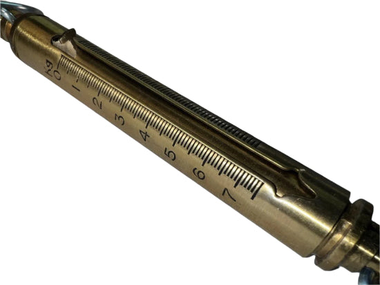 New Old Stock Chatillon NY USA BRASS IN-15 Hanging Scale 15lbs / 7.5Kg Capacity Fish Scale - Cardon Tools