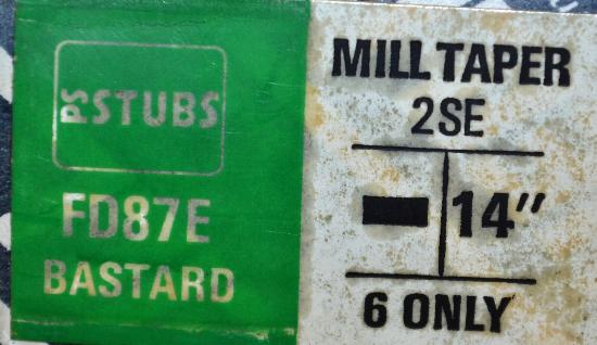 New Old Stock  PS STUBS ENGLAND 14" Premium Quality MILL TAPER BASTARD FILE - Cardon Tools