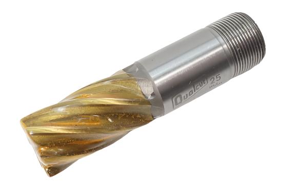 1 Qualcut UK Made 25mm 6 Flute HSS No4300 25mm Shank End Mill - Cardon Tools