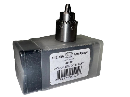 No. 0 Jacobs Precision 0-5/32" Cap. Drill Chuck with AF-22 Accu-Feed Drill Adapter - Cardon Tools