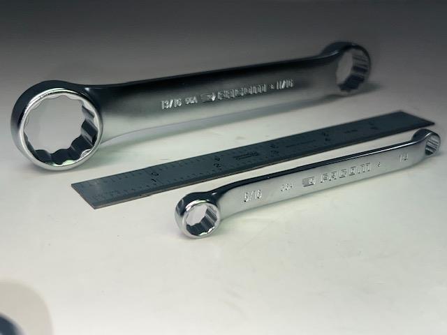 Facom 7pc Set 10° Offset Stubby THIN WALL  Box End SAE Wrench Set 1/4-13/16" - Cardon Tools