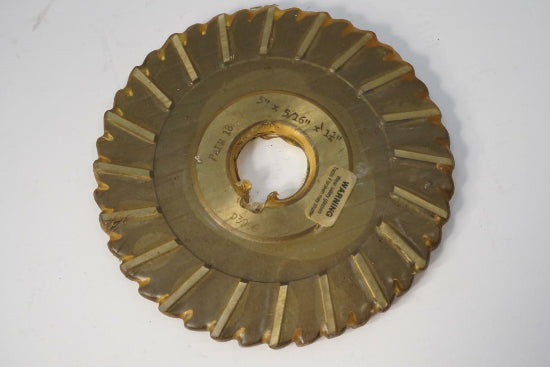 Walker UK Made HSS Staggered Tooth Milling Cutter  5" x 5/16" x 1-1/4" - Cardon Tools