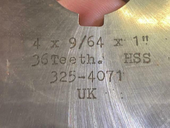 MORSE UK Made Hss Slitting Saw Milling Cutter 4" x 9/64" x 1" - Cardon Tools