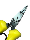 FACOM Flat Nose Serrated Tip Pliers C/W Return Spring FLUO Grips - Cardon Tools