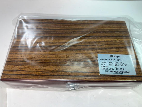 Mitutoyo 35 Pc Rectangular GRADE 3  Gage Block Set. 516-915 Made in Japan - Cardon Tools