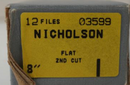 New Old Stock  Nicholson 8" Flat Second Cut File. USA Made - Cardon Tools