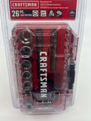 New Old Stock (2020) Craftsman 26pc Metric/Imperial 1/4" 72 Tooth Gimbal Palm Ratchet Boxed Set - Cardon Tools