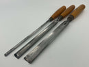 Vintage 3 pc Set Ashley Illes UK Made Paring Incannal Gouges with Boxwood Handles - Cardon Tools