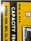 New Old Stock GENERAL Hardware USA Made S-96 Toolmakers Flat Hole Gage 1/8"- 1/2" - Cardon Tools