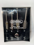 New Old Stock GENERAL Hardware USA Made S-96 Toolmakers Flat Hole Gage 1/8"- 1/2" - Cardon Tools
