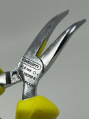 FACOM SHORT Bent Needle Nose / Side Cutting Pliers c/w Return Spring & Off-cut Retainer FLUO - Cardon Tools