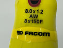 Facom made in France Heavy Duty  FLUO AW 8 x 150F Protwist Fluorescent Slotted Screwdriver - Cardon Tools