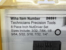 New Old Stock WIHA W. Germany Technicians Precision 8 pc Nut Driver Set 3/32" - 1/4" - Cardon Tools