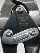 New Old Stock PROTO USA made Compound Leverage 18 Gauge Aviation Snips 303L Left Cut - Discontinued - Cardon Tools