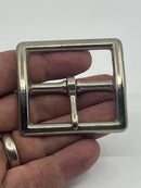 New Old Stock North & Judd USA made No. 899 1-3/4" Nickel Plated SOLID Brass Belt Buckle - Cardon Tools