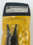 New Old Stock 7" Lindstrom Sweden 2411 D 70 90-Degree Angled Circlip Pliers for External Circlips on Shafts, Forged Tip - Cardon Tools