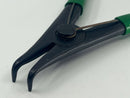 New Old Stock 7" Lindstrom Sweden 2411 D 70 90-Degree Angled Circlip Pliers for External Circlips on Shafts, Forged Tip - Cardon Tools
