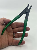 New Old Stock 7" Lindstrom Sweden 2411 D 70 90-Degree Angled Circlip Pliers for External Circlips on Shafts, Forged Tip - Cardon Tools