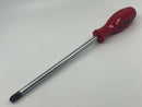HUGE New Old Stock WIHA No. 313 W. Germany SOLID RED Handled POZIDRIV 4 x 200 SUPADRIV  Screwdriver - Cardon Tools