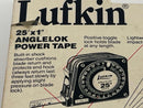 New Old Stock LUFKIN USA made 8425A 25' x 1" Anglelok Power Tape c/w ANGLE DIAL GAGE - Cardon Tools