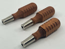 3 New Old Stock Vermont Birch Hardwood File / Small Tool Handle with Long Ferrule - Cardon Tools