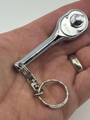 Koken Made in Japan SHORT Full Polish 1/4" Dr.  RATCHET 75mm KEY RING - Cardon Tools