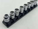 Koken made in Japan Z-series 3/8" Dr. 8 pc ULTRA SHALLOW  Socket Set 8-19 MM 6 Point  RS3400MZ/8 - Cardon Tools