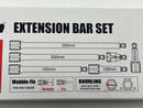 Koken made in Japan 1/4 Dr  6pc WOBBLE-FIX Extension Bar Set 28-250mm c/w  ABS TRAY PK2763/6 - Cardon Tools