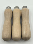 3 New Old Stock 5"  LUTZ Waxed Vermont Birch Hardwood File / tool Handle with Short Ferrule - Cardon Tools