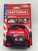New Old Stock (2019)  CRAFTSMAN USA made Heavy Duty AutoLock 8m / 26' Tape Measure - Cardon Tools