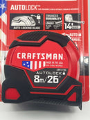 New Old Stock (2019)  CRAFTSMAN USA made Heavy Duty AutoLock 8m / 26' Tape Measure - Cardon Tools
