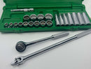 New Old Stock SK Tools USA made SUPERKROME 23 pc 1/2" Socket Set IMPERIAL - Cardon Tools