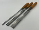 Vintage 3 pc Set Ashley Illes UK Made Paring Incannal Gouges with Boxwood Handles