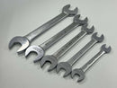 Excellent 5pc Gray Canada BA and BSW Double Open End Wrench Set 2BA - 3/16 BSW  to  7/16 BSW - 1/2 BSW Range