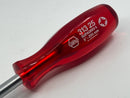 HUGE New Old Stock WIHA WEST- GERMANY  8" No. 4 SUPRADRIV ( Pozidriv ) Screwdriver  c/w CHERRY Red Acetate Handle